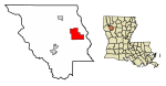 Red River Parish Louisiana Incorporated and Unincorporated areas Martin Highlighted